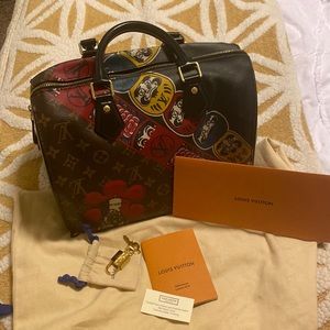 SOLD! Louis Vuitton Speedy 30 Kabuki Stickers